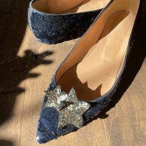 JCrew Sequin Star Flats